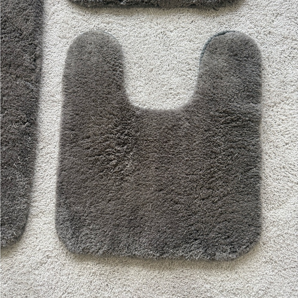 Set of 3 Gray Bathroom Mats - Picture 3 of 7